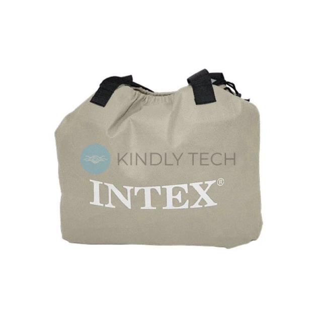 Двоспальне надувне ліжко Intex 64926 152 x 203 x 46 см PremAire II вбудований електронасос 220В з USB портом та регулятором жорсткості