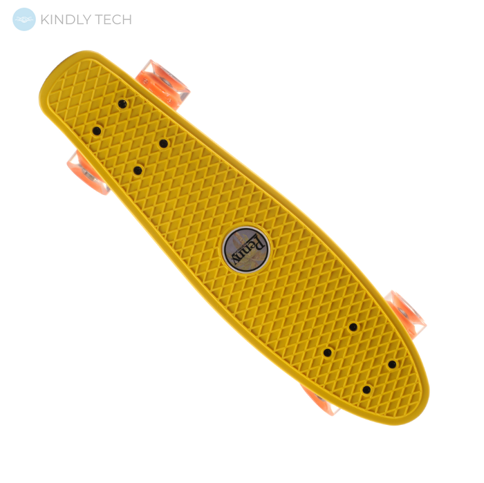 Скейт Пенни Борд (Penny Board) со светящимися колесами, Yellow