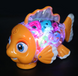 Прозрачная Рыбка с шестеренками светящаяся со звуком Gear Fish Интерактивная