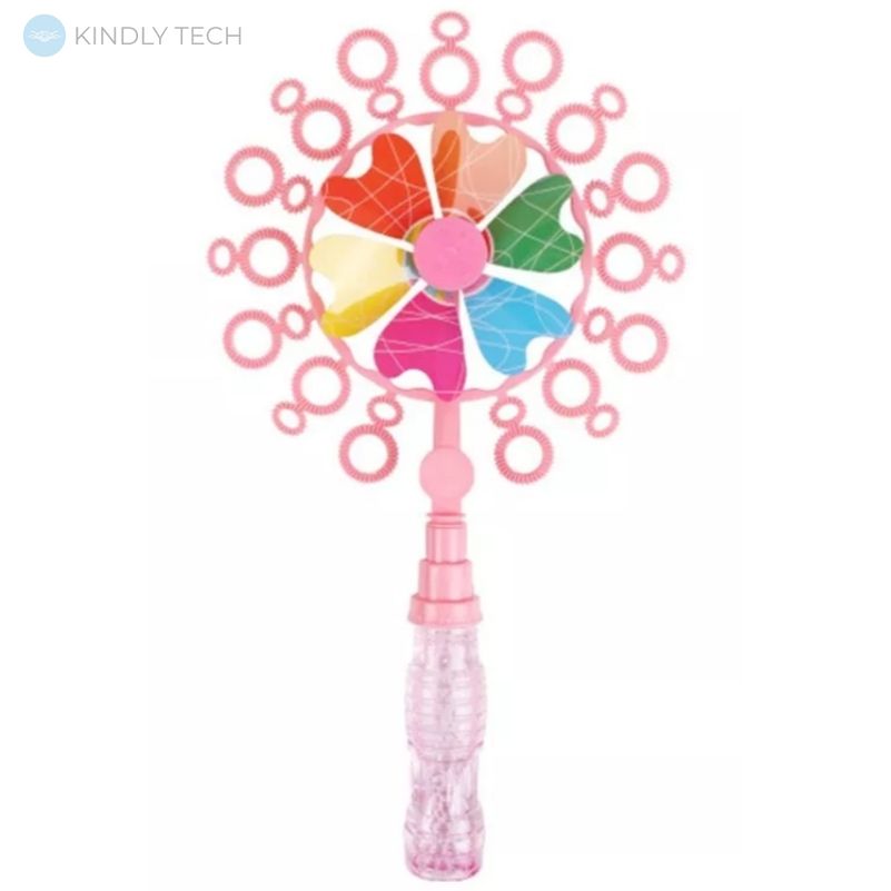 Мыльная игра, машина для производства мыльных пузырьков с ветряной мельницей, Pink