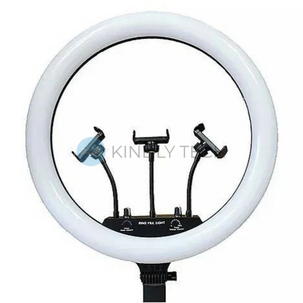 Профессиональная кольцевая LED лампа (RGB MJ18) диаметр 45см, на дистанционном управлени