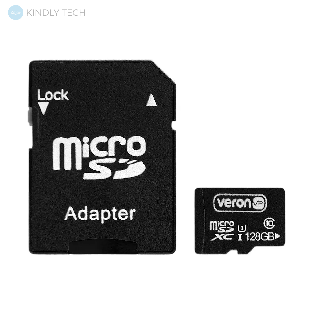 Карта пам'яті Memory Card 128GB — Veron microSDXC (UHS-3) class 10 with adapter