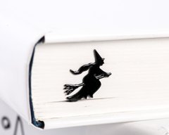 Закладка для книг «Ведьма на метле», Чорний
