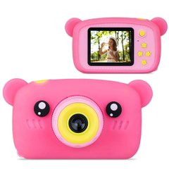 Дитяча фотокамера Baby Photo Camera Bear Teddy з автофокусом, pink