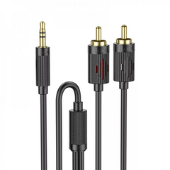 Кабель Cable Aux to 2 RCA (1m) — Hoco UPA28 — Black