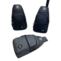 Рюкзак мужской с передним карманом без молнии и эмблемой 31х18х11см в ассортименте