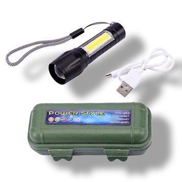 Ліхтарик у чохлі Bailong Police BL-513 usb micro charge