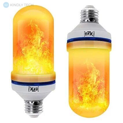 Лампа LED Flame Bulb A+ с эффектом пламени огня E27 - Белая