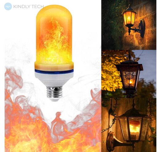 Лампа LED Flame Bulb A+ із ефектом полум'я вогню E27 - Біла