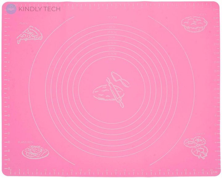 Силіконовий килимок для випічки Benson BN-023 26х29см, Рожевий