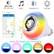 Бездротова Bluetooth лампа динамік світло E27 Музика 12W RGB LED