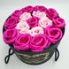 Подарочный набор Forever с розами из мыла в шляпной коробке 19х19 см Розовый