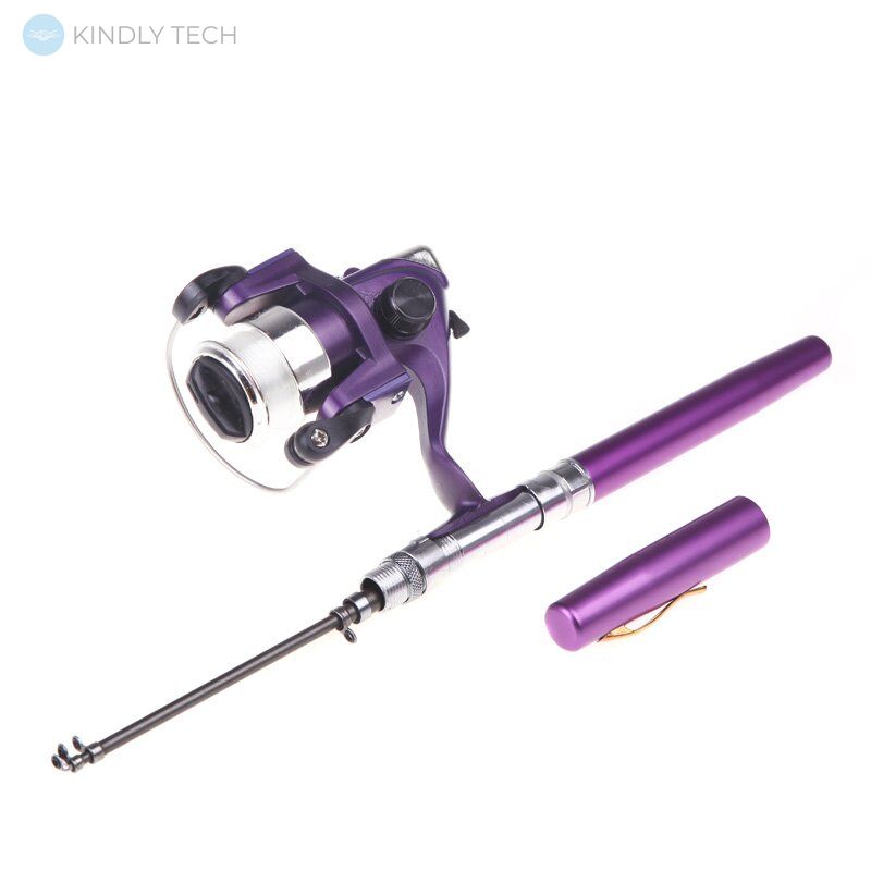 Карманная ручка-удочка Pocket Fishing Rod + катушка Purple
