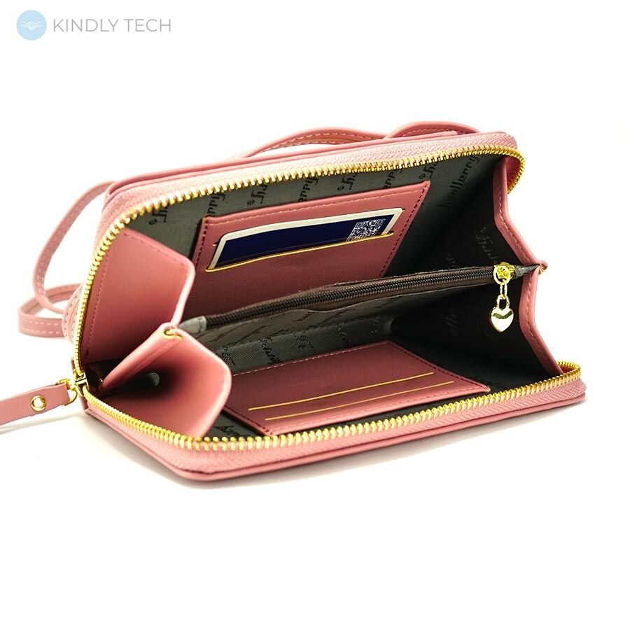 Жіночий гаманець-клатч Wallerry ZL8591 Рожевий