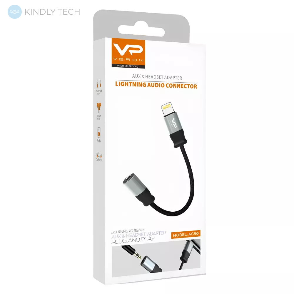 Переходник Adapter Lightning To 3.5mm — Veron VR-AC50
