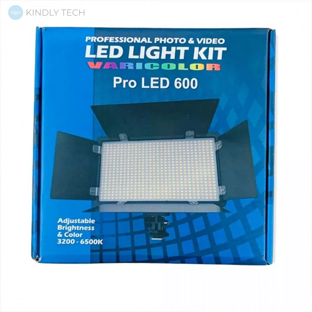 Профессиональная лампа-видеосвет LED 21х12 cm, U600