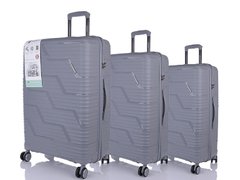 Дорожный чемодан полипропилен Серый