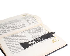 Закладка для книг «Старовинний годинник з вороном», Чорний