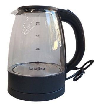 Електрочайник зі скла LumaBella B3008 2 л, 1500 Вт, в асортименті
