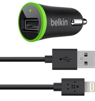 Автомобильное зарядное устройство BELKIN 1USB + кабель iPhone