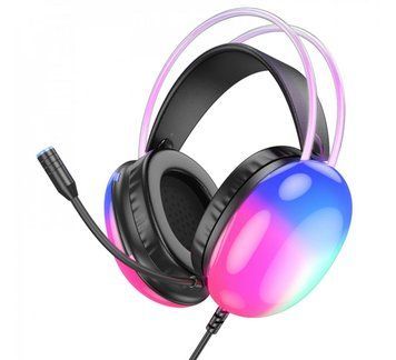 Стильные Игровые наушники Hoco W109 черные
