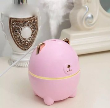 Мини увлажнитель воздуха с подсветкой медведь Humidifier, Pink