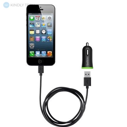 Автомобільний зарядний пристрій BELKIN 1USB + кабель iPhone