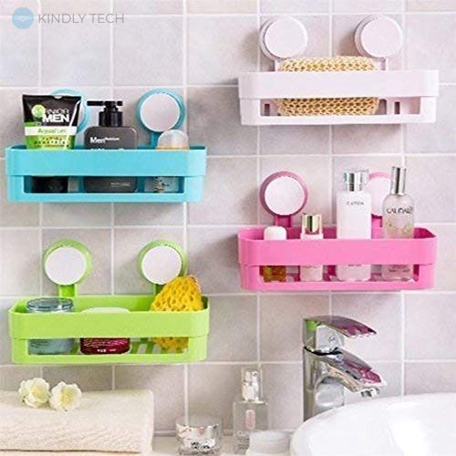 Полиця на присосках прямокутна Bathroom Shelves LY-571 в асортименті