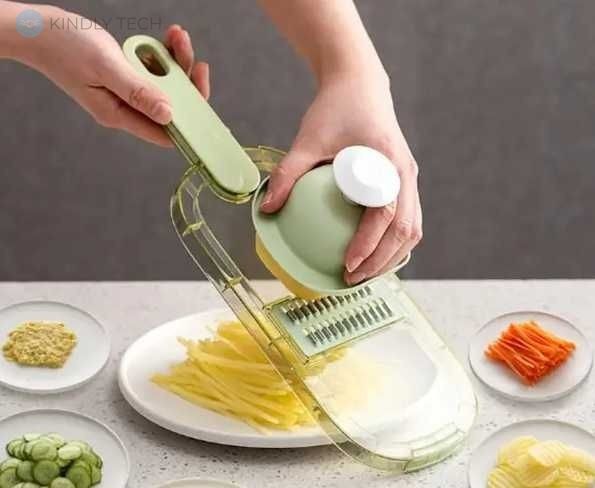 Овочерізка слайсер Multifunctional Vegetable Cutter з контейнером 4 в 1