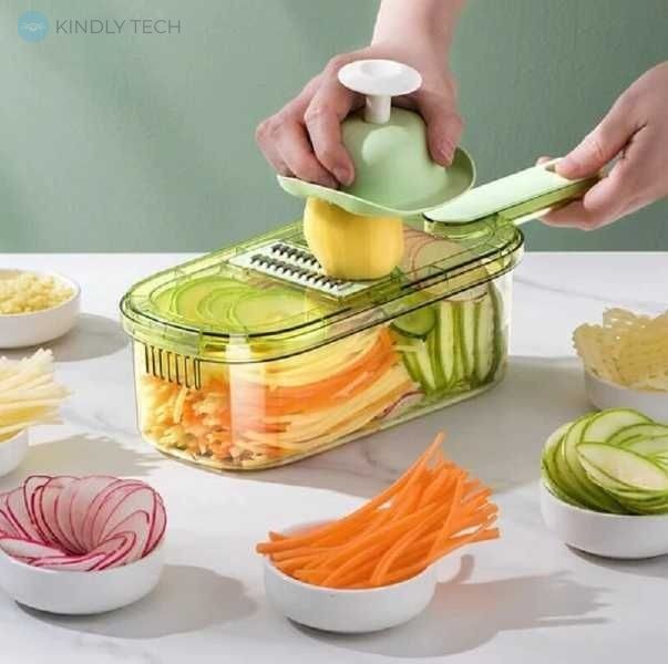 Овочерізка слайсер Multifunctional Vegetable Cutter з контейнером 4 в 1