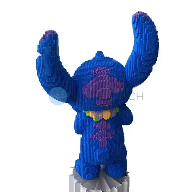 Стильный конструктор MAGIC BLOCKS Bearbrick Стич с цветами 9000 деталей развивающая игрушка для детей и взрослых