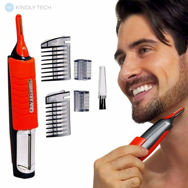 Многофункциональный, беспроводной триммер Micro Touch Switchblade для бороды, носа, ушей, волос