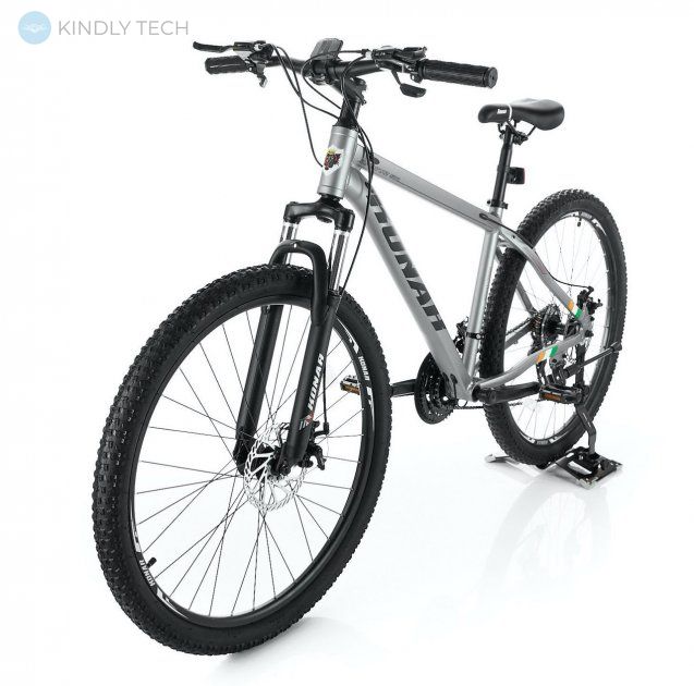 Велосипед горный с алюминиевой рамой Konar KA-29″18# 21S передние амортизаторы, Серый/черный