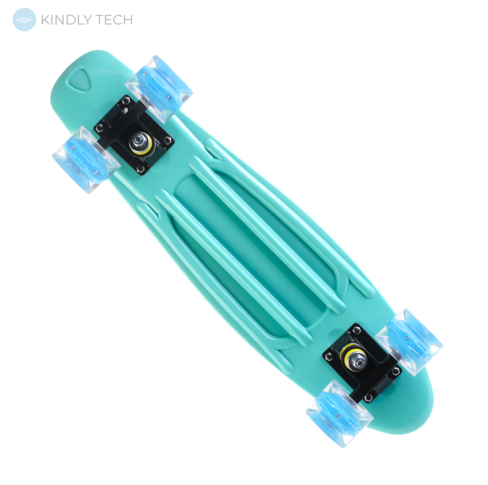 Скейт Пенни Борд (Penny Board) со светящимися колесами, Blue