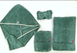 Банный подарочный комплект 4в1 (2 полотенца+чалма+повязка на голову) Green