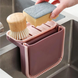 Кухонный органайзер для раковины на присосках (держатель для губки и мыла, сливная корзинка) Pink