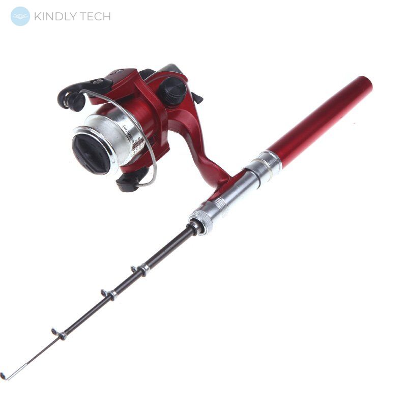 Карманная ручка-удочка Pocket Fishing Rod + катушка Red