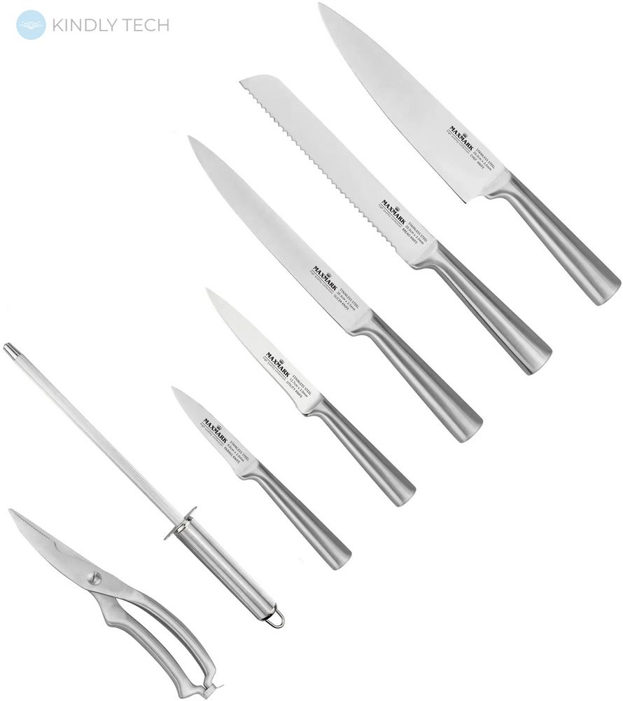 Набор ножей на прозрачной подставке Maxmark MK-K04 8 предметов