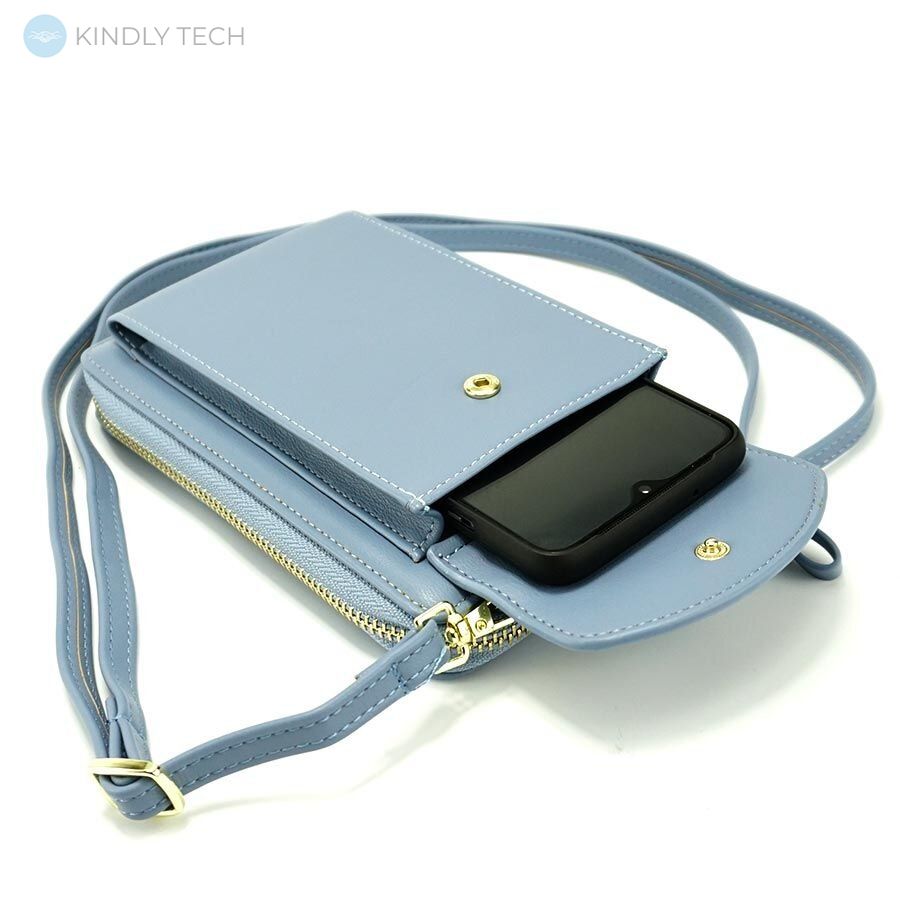 Жіночий гаманець-клатч Wallerry ZL8591 Блакитний