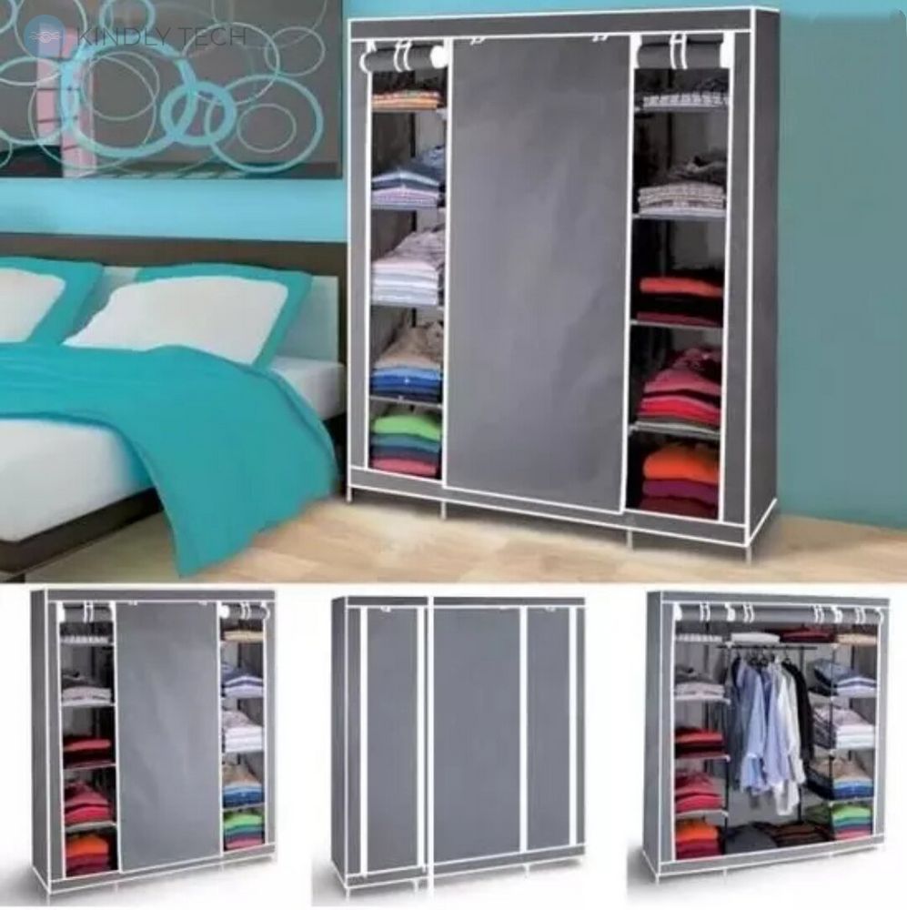 Складной тканевый шкаф FH.TOPY Storage Wardrobe 99150 Gray