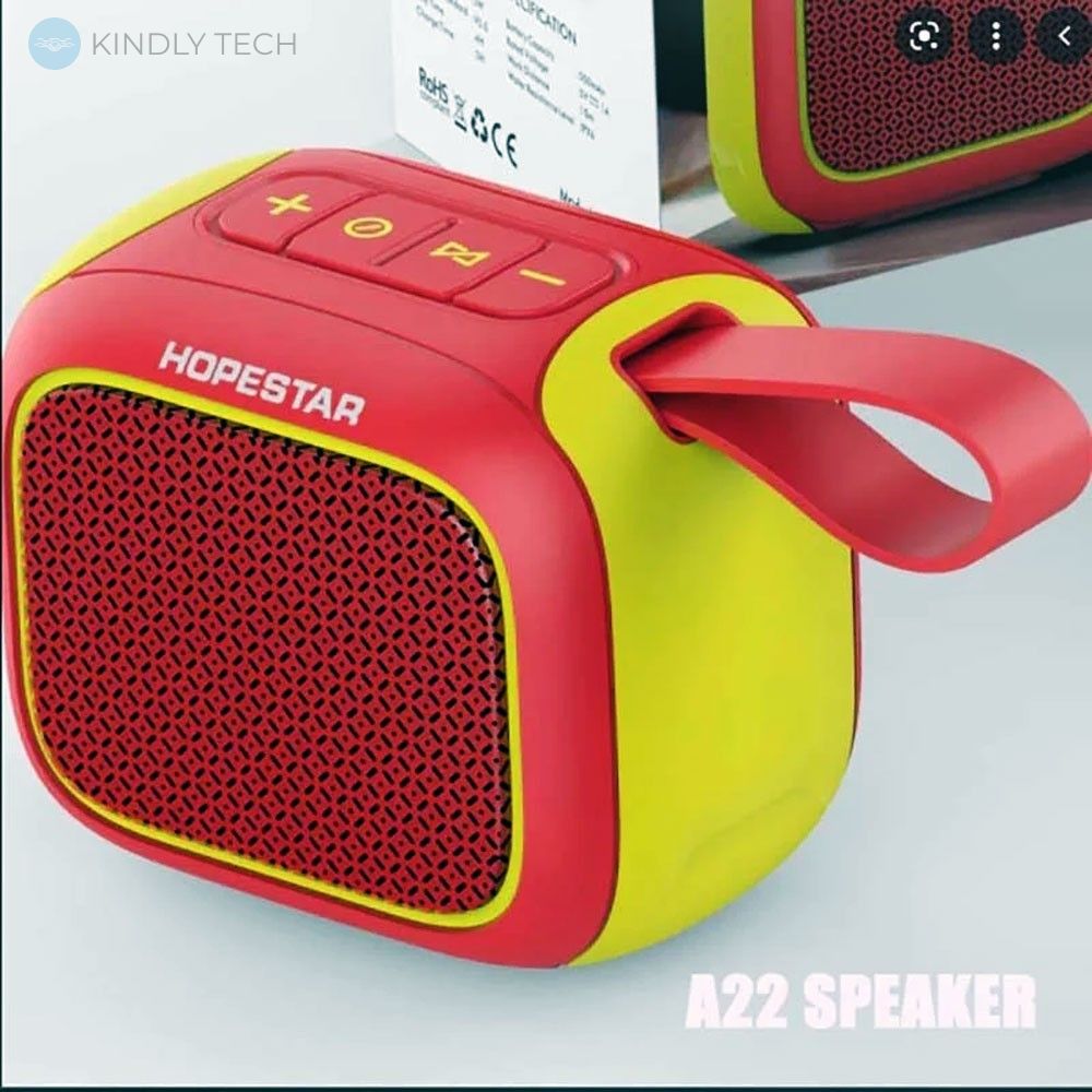 Беспроводная колонка Bluetooth Hopestar A22 red with yellow
