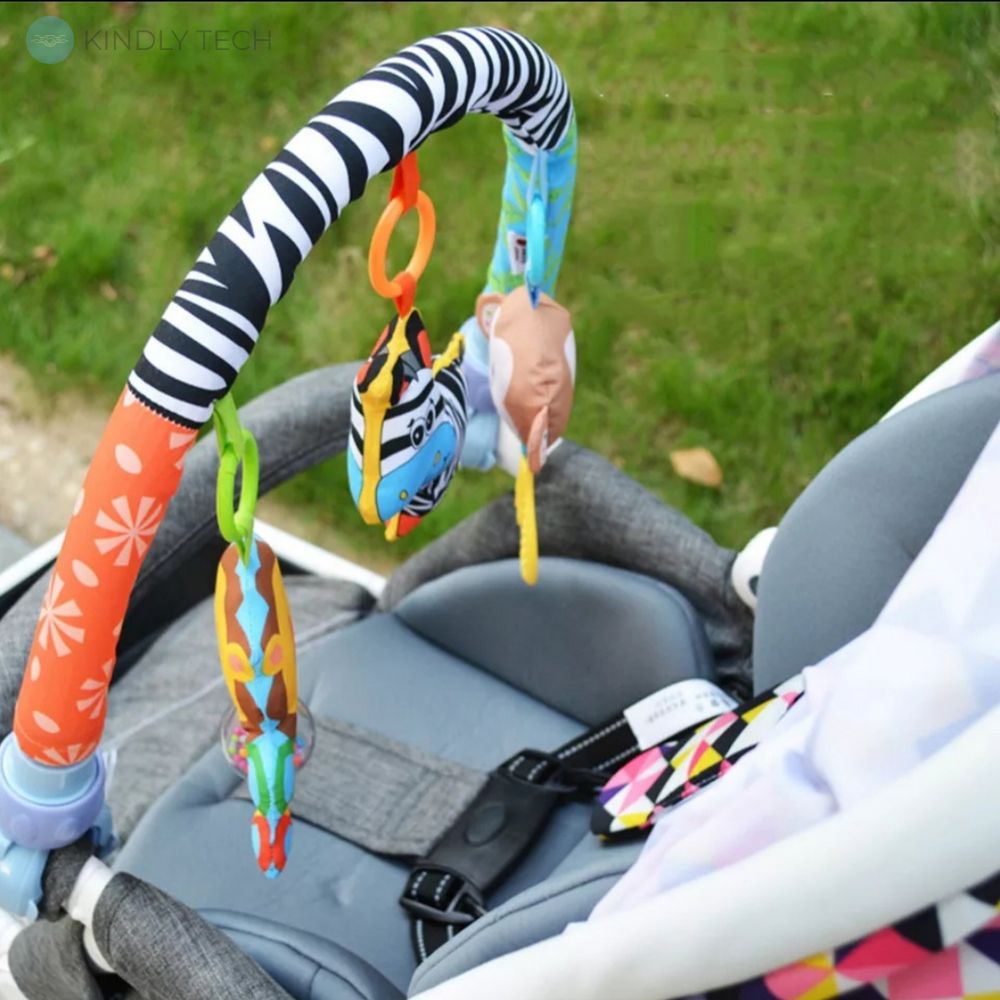 Розвиваюча підвіска-дуга для дитячого ліжечка/ходунків і коляски Sozzy, Смугаста