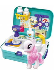 Игровой набор с чемоданчиком "Парикмахер для пони" Hairdresser Toy на 16 элементов