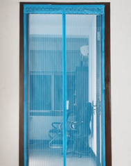 Антимоскитная сетка на дверь на магнитах Magnetic Mesh Синяя