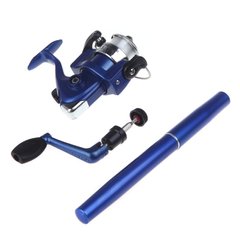 Карманная ручка-удочка Pocket Fishing Rod + катушка Blue