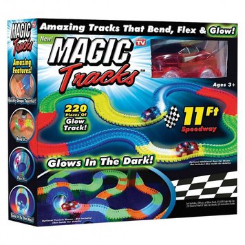 Детский трек Magic Tracks 220 деталей светится в темноте