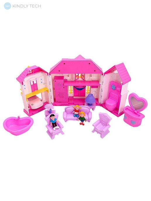 Ігровий набір Ляльковий Будиночок з 3 міні ляльками, меблями, світлом та звуком