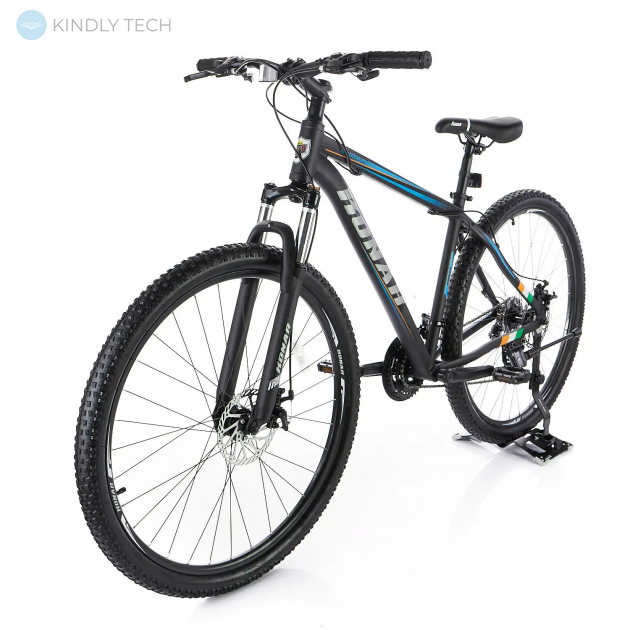 Велосипед горный с алюминиевой рамой Konar KA-29″19# 24S передние амортизаторы, Черный/серый