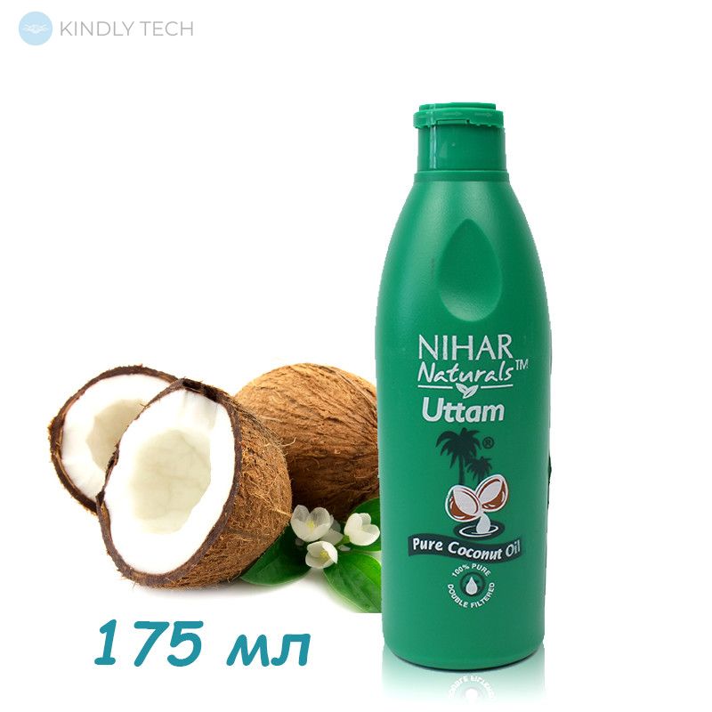 Натуральное кокосовое масло для волос и тела Nihar 175 мл