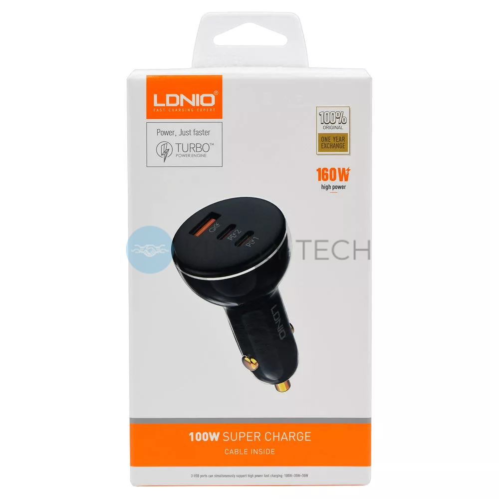 Автомобильное зарядное устройство Car Charger | 160W | 2 PD | QC3.0 &mdash; Ldnio C102